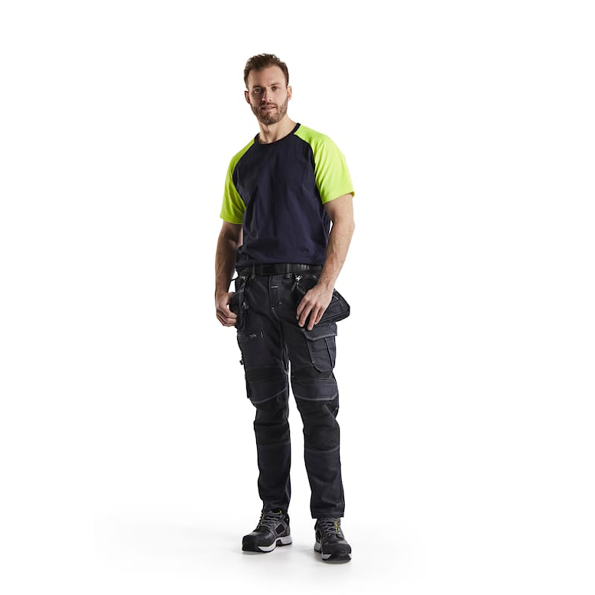 T-Shirt Εργασίας Βαμβακερό με Raglan Μανίκια Hi-Vis – Άνετο & Ανθεκτικό Workwear - Image 7